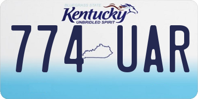 KY license plate 774UAR