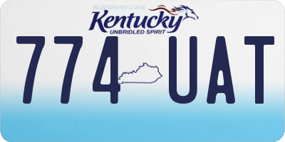 KY license plate 774UAT