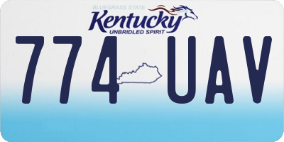 KY license plate 774UAV
