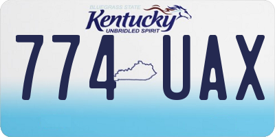 KY license plate 774UAX