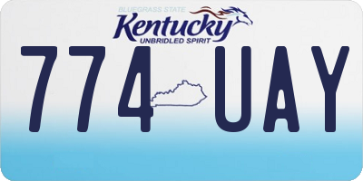 KY license plate 774UAY