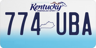 KY license plate 774UBA
