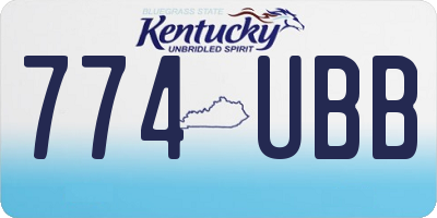 KY license plate 774UBB