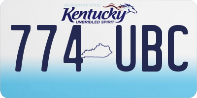 KY license plate 774UBC