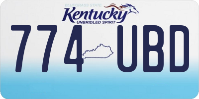 KY license plate 774UBD