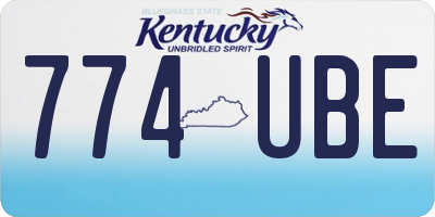 KY license plate 774UBE