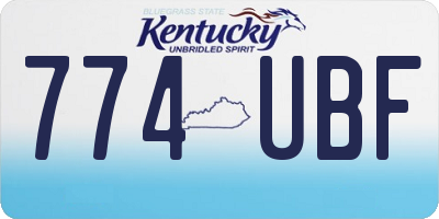 KY license plate 774UBF