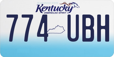 KY license plate 774UBH
