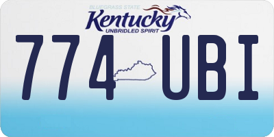 KY license plate 774UBI