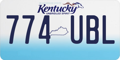 KY license plate 774UBL