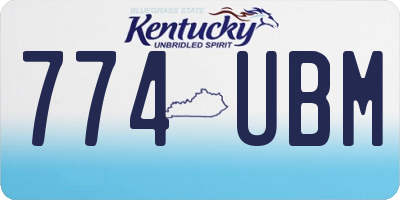 KY license plate 774UBM