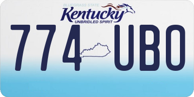KY license plate 774UBO