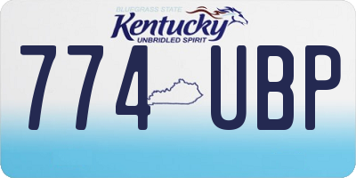 KY license plate 774UBP