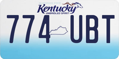 KY license plate 774UBT