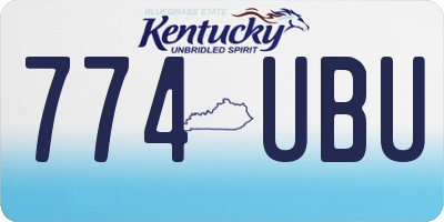 KY license plate 774UBU