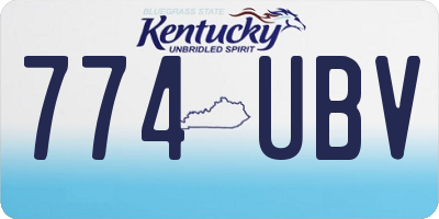 KY license plate 774UBV
