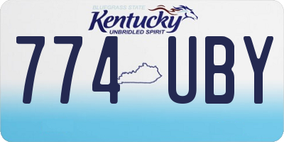 KY license plate 774UBY