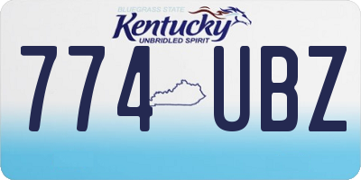 KY license plate 774UBZ