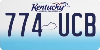 KY license plate 774UCB