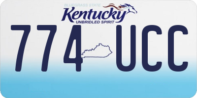 KY license plate 774UCC