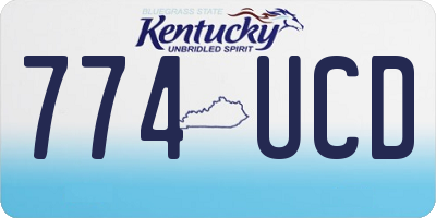 KY license plate 774UCD