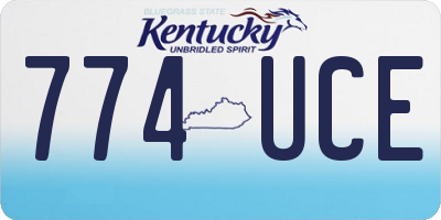 KY license plate 774UCE