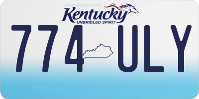 KY license plate 774ULY