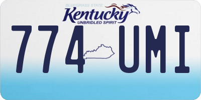 KY license plate 774UMI