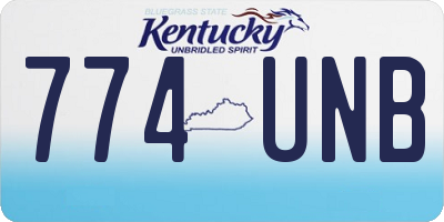 KY license plate 774UNB