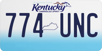 KY license plate 774UNC
