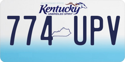 KY license plate 774UPV