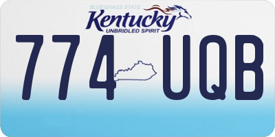 KY license plate 774UQB