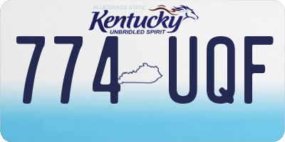 KY license plate 774UQF