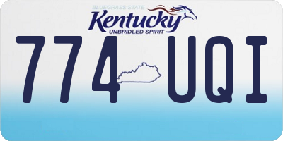 KY license plate 774UQI