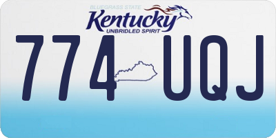 KY license plate 774UQJ
