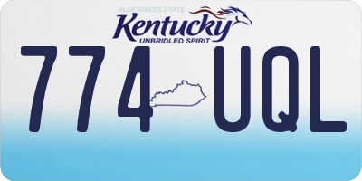 KY license plate 774UQL