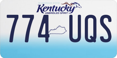 KY license plate 774UQS