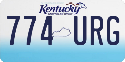 KY license plate 774URG