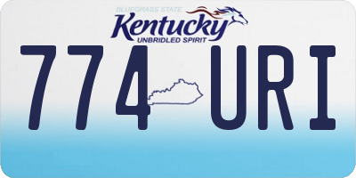 KY license plate 774URI