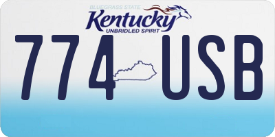 KY license plate 774USB
