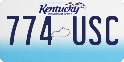 KY license plate 774USC