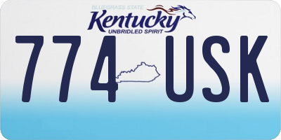 KY license plate 774USK