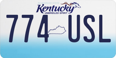 KY license plate 774USL