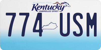 KY license plate 774USM