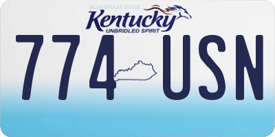 KY license plate 774USN