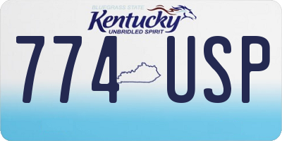 KY license plate 774USP