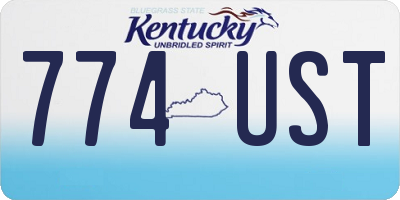 KY license plate 774UST
