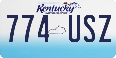 KY license plate 774USZ