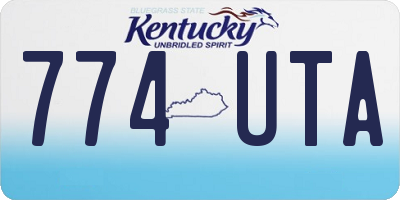 KY license plate 774UTA