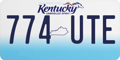 KY license plate 774UTE